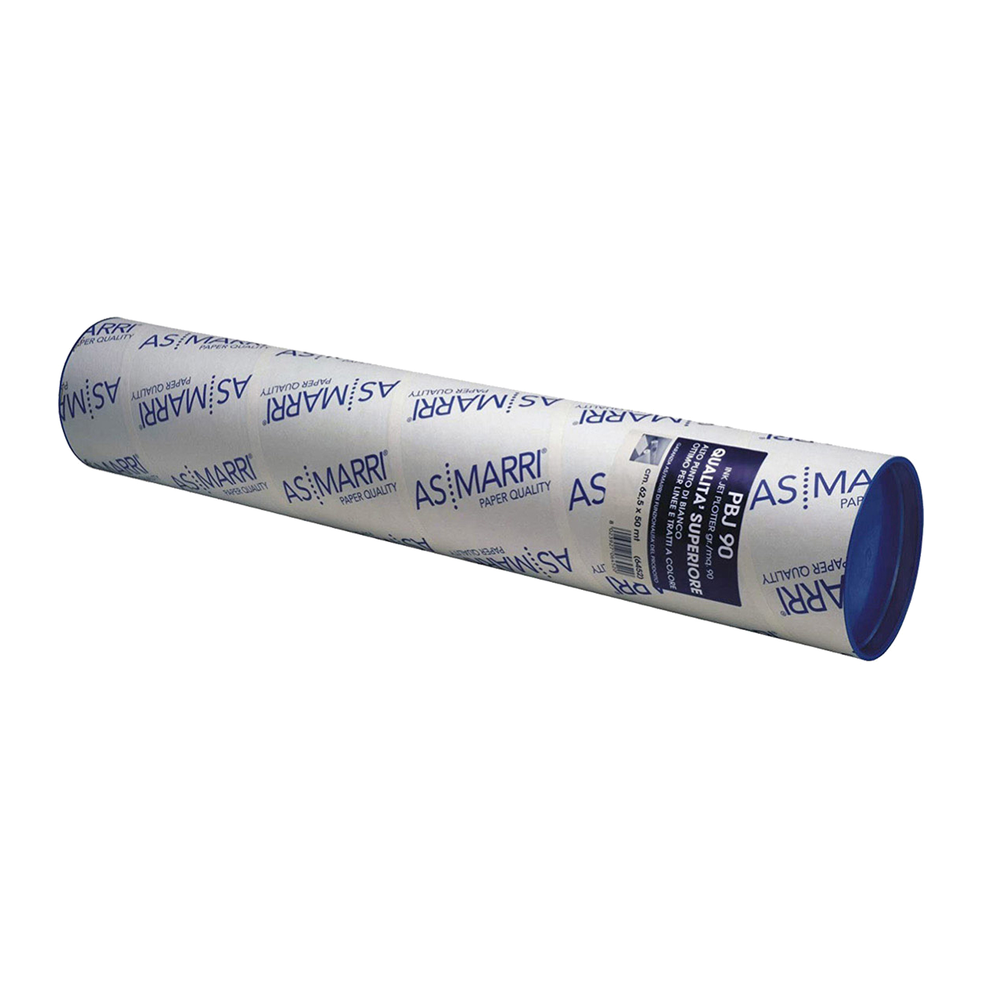 Carta plotter PBJ.90S - 914 mm x 50 mt - 90 gr - inkjet - opaca - bianco - As Marri