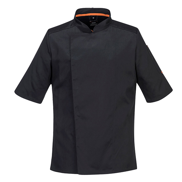 Giacca cuoco MeshAir Pro - maniche corte - taglia M - nero - Portwest