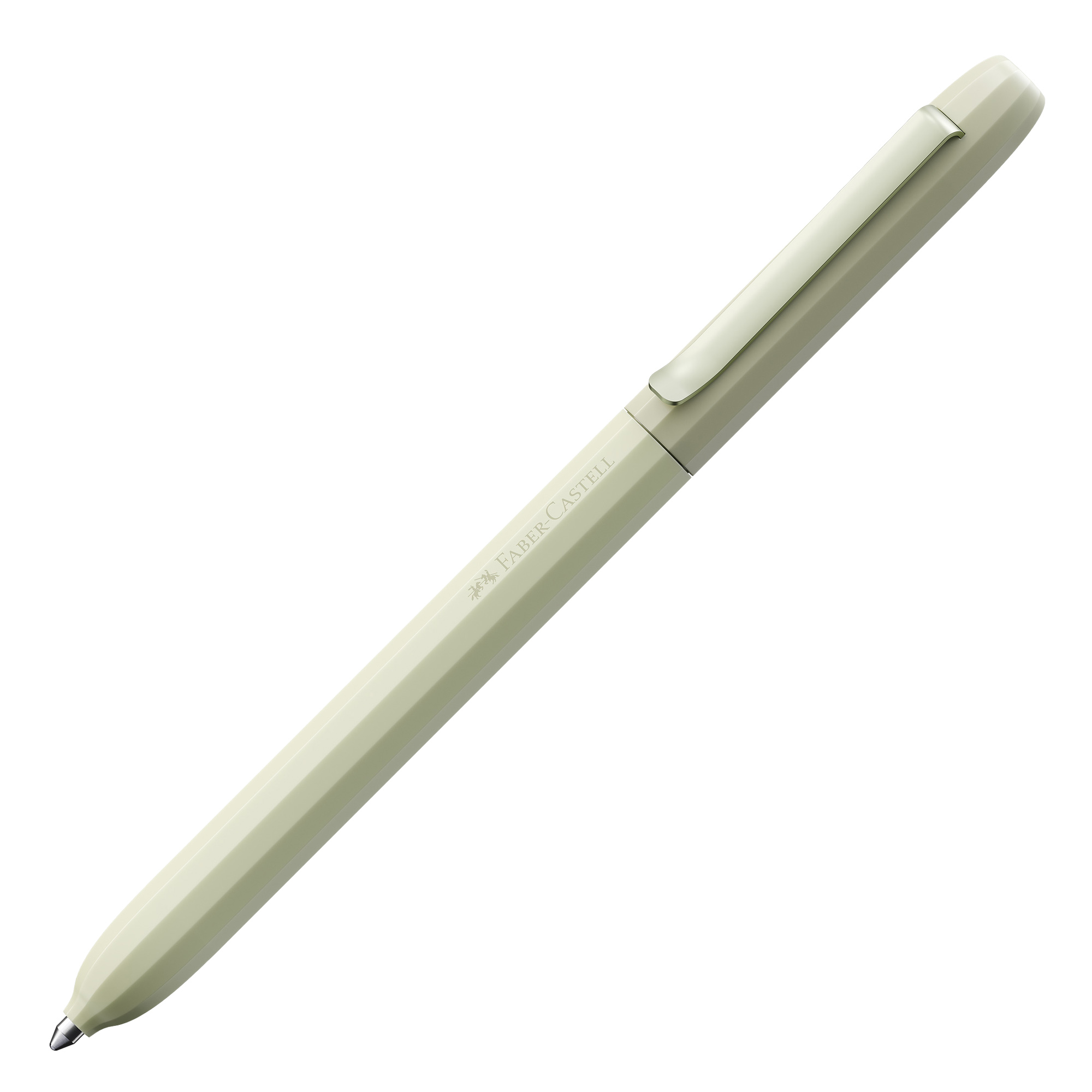 Penna a sfera Avori - punta M - fusto verde salvia - Faber-Castell