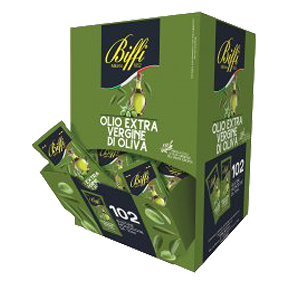 Olio extra vergine d'oliva - bustina monodose da 10 ml - Biffi - conf. 102 pezzi