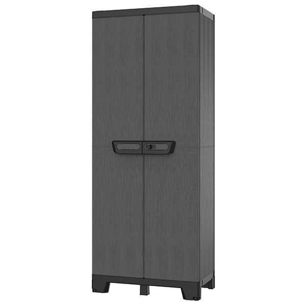 Armadio CAB2680 ardesia - 2 ante - 68 x 39 x 172 cm - plastica - nero - Terry
