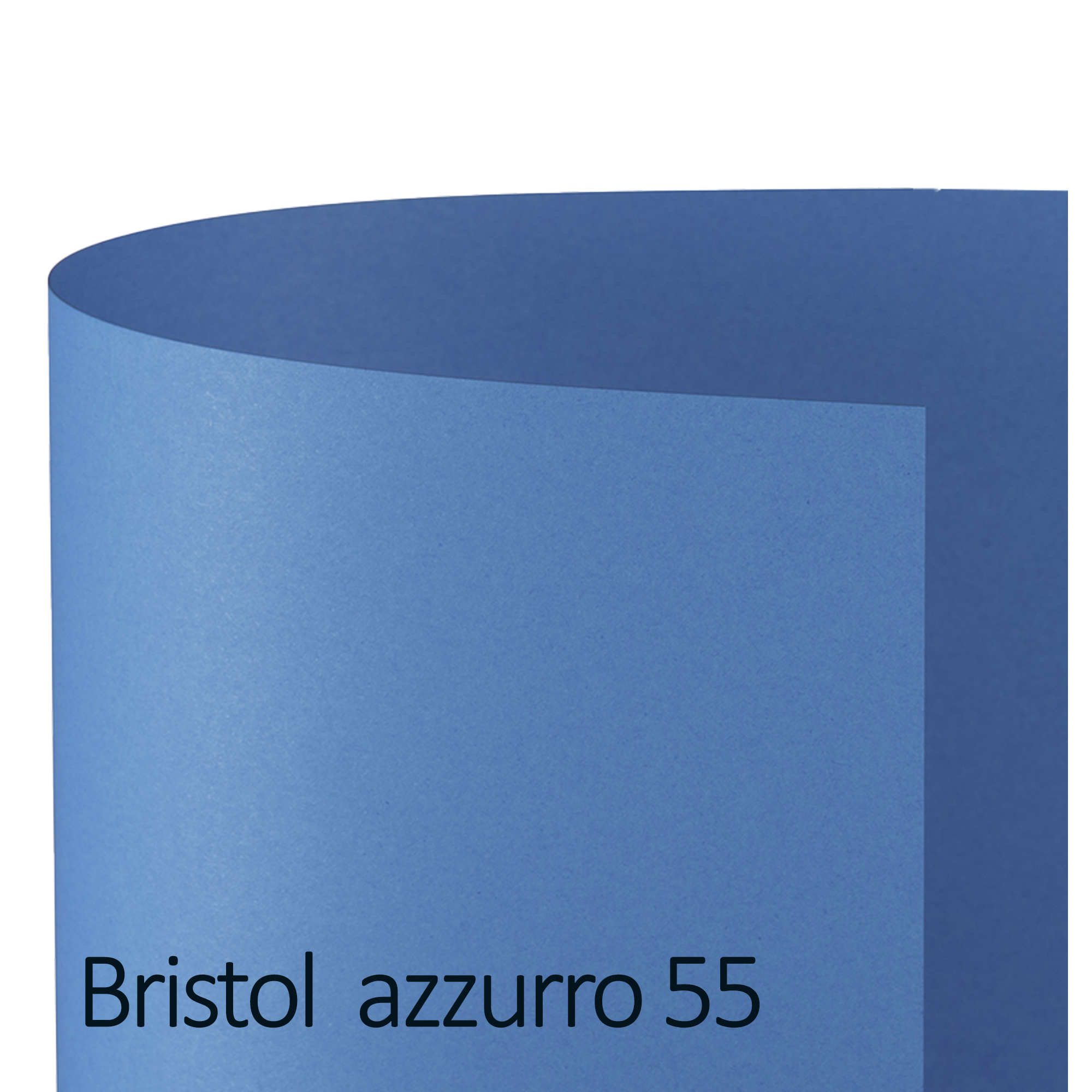 Cartoncino Bristol Color - 70 x 100 cm - 200 gr - azzurro 55 - Favini - blister 10 fogli