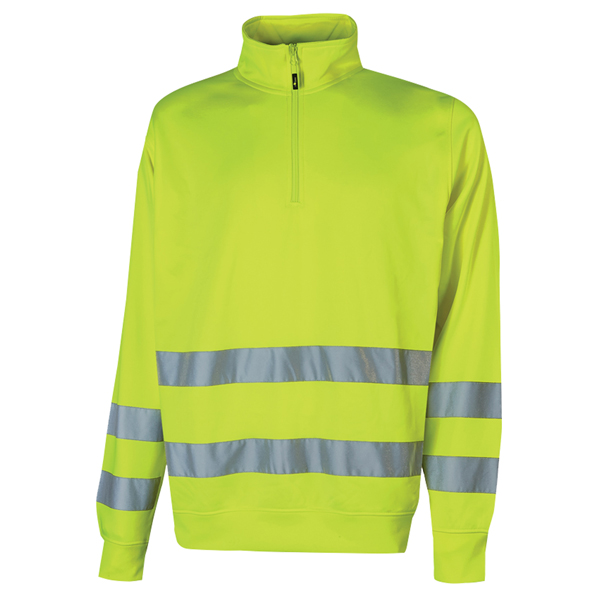 Felpa alta visibilità Felis - mezza zip - taglia XL - giallo fluo - U-Power