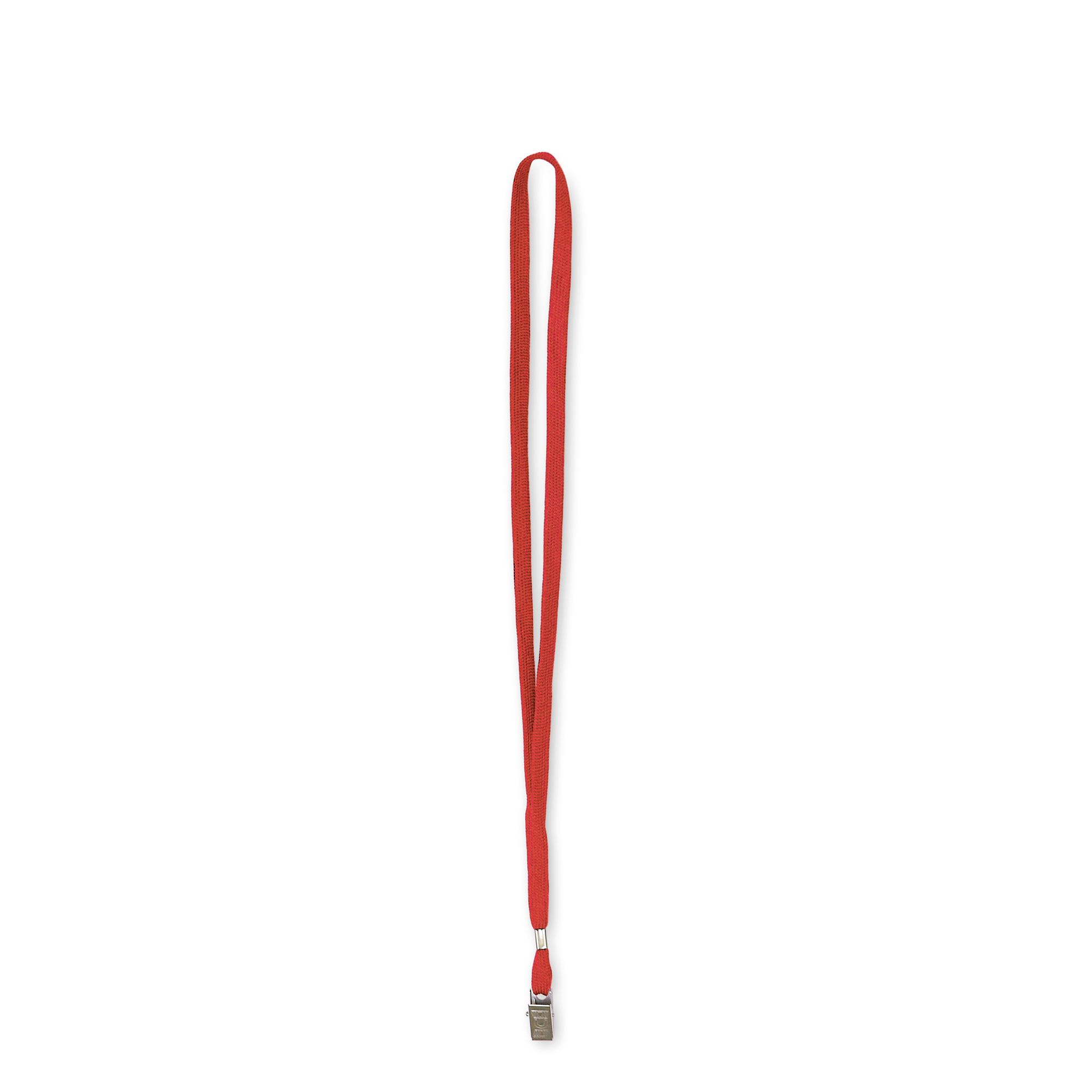 Cordoncino per portabadge - 49 x 1 cm - rosso - Lebez - conf. 100 pezzi