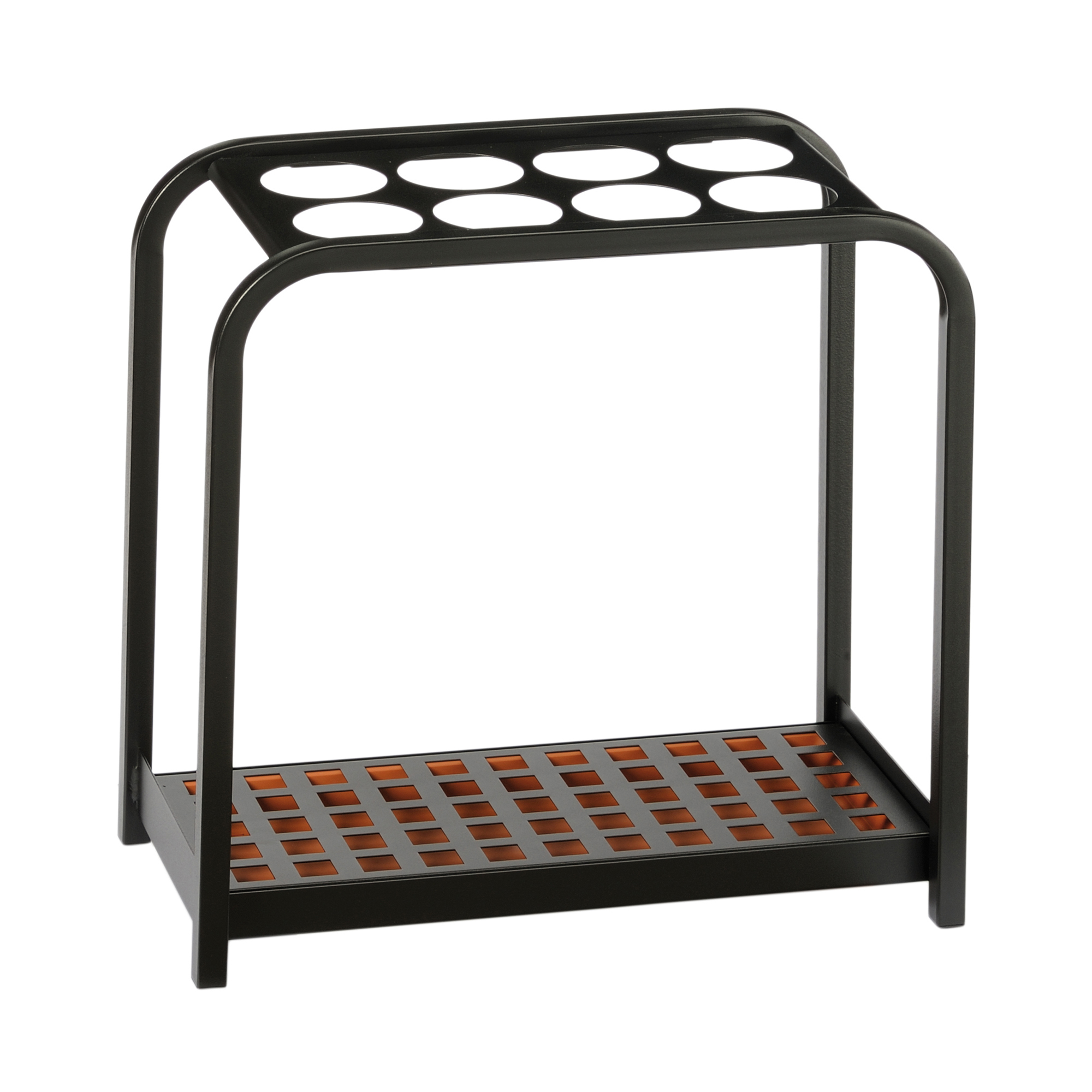 Portaombrelli Multi - 8 posti - 52 x 26 x 54 cm - nero/acciaio - Medial