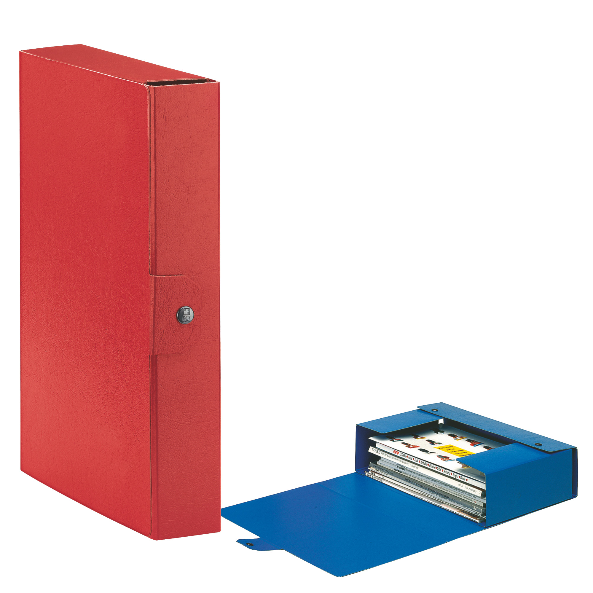 Scatola progetto Eurobox - dorso 6 cm - 25 x 35 cm - rosso - Esselte