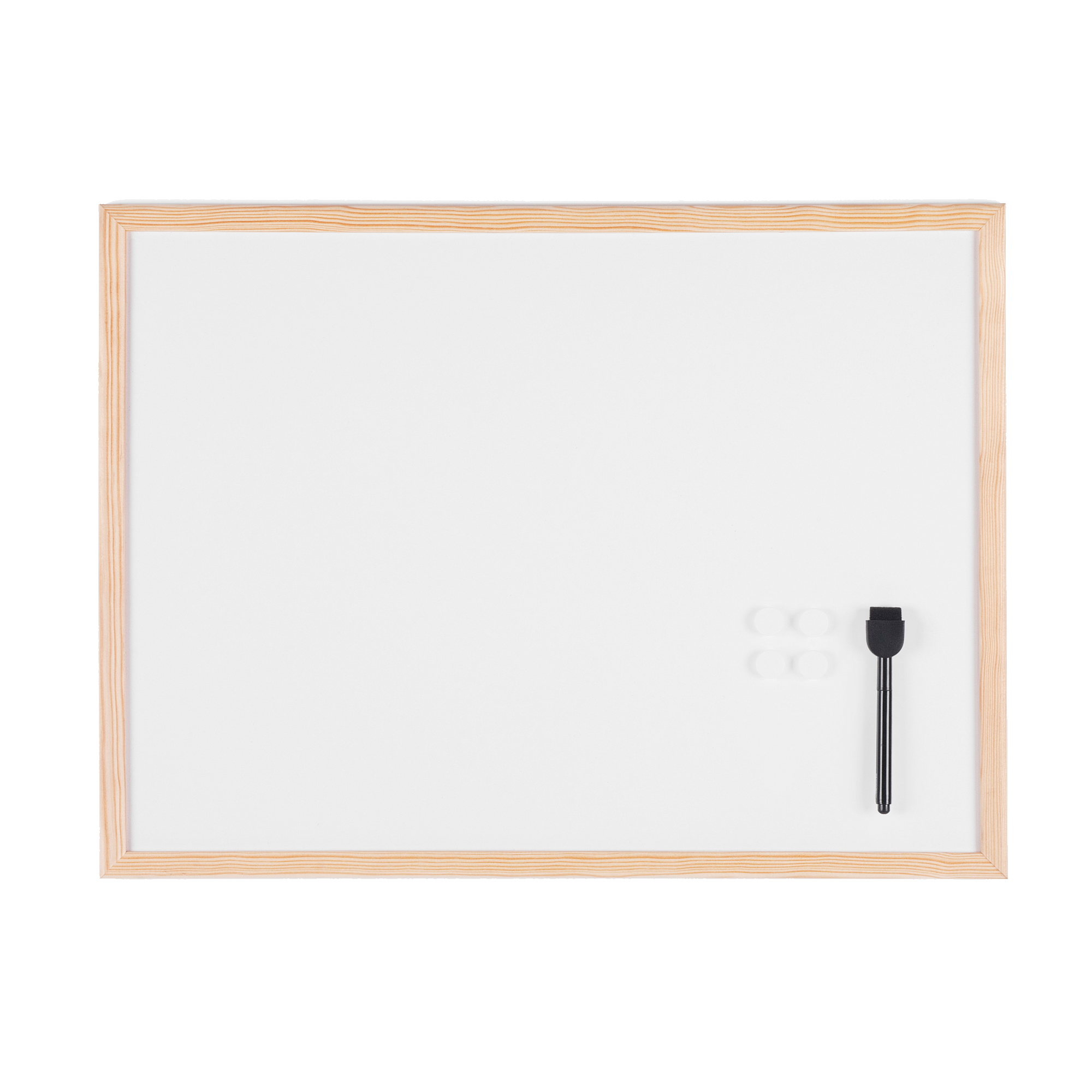 Lavagna bianca magnetica - 45 x 60 cm - cornice legno - bianco - Starline