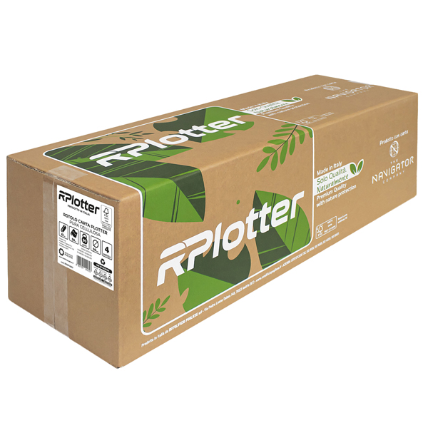 Carta plotter - 625mm x 50mt - 90 gr - inkjet/laser - bianco - in carta Navigator Company - RPlotter