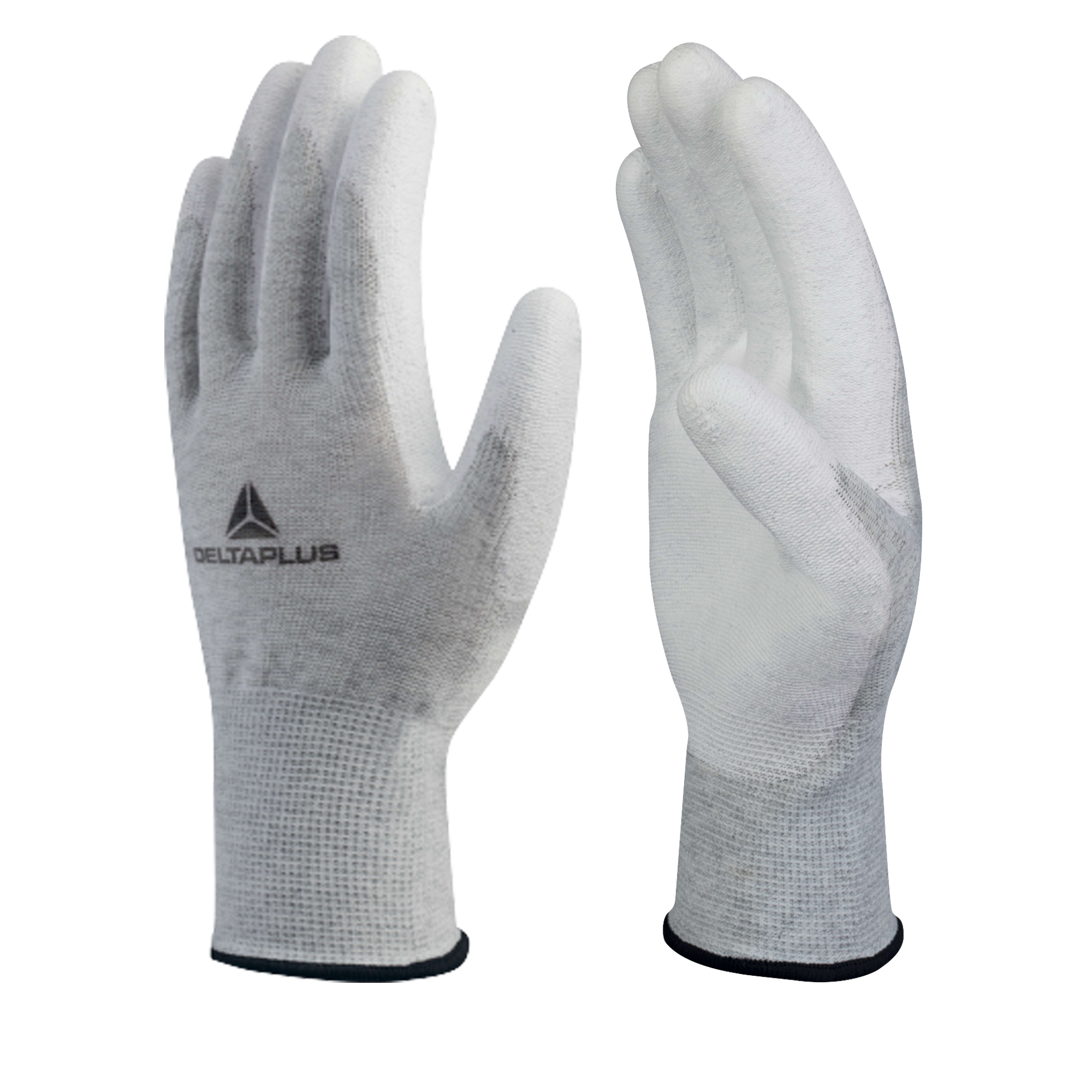 Guanti antistatico VE702PESD - poliestere / carbonio - taglia 08 - bianco - Deltaplus