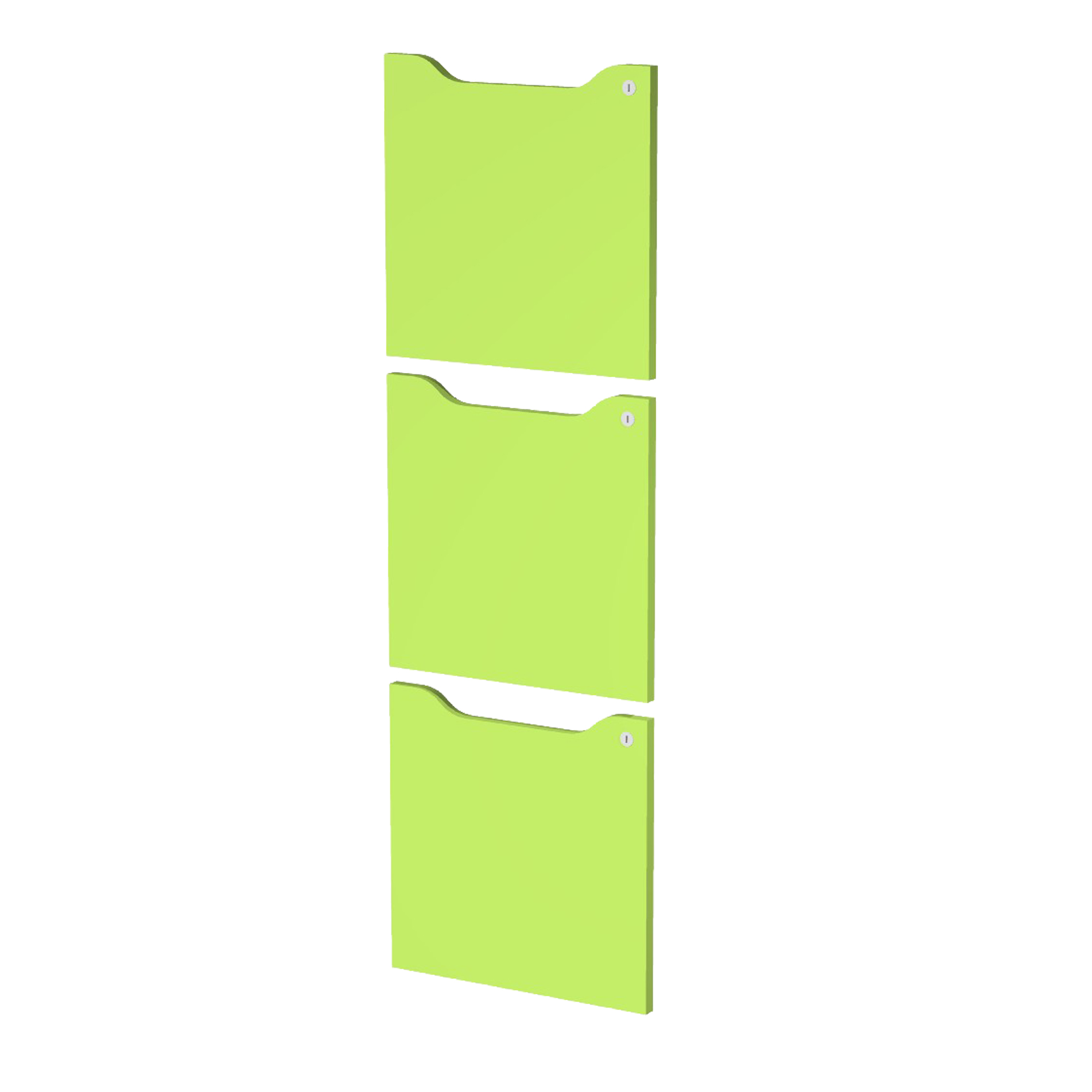 Set 3 ante per casellari Maxi Rainbow - con serratura - 36,8 x 36,8 cm - verde