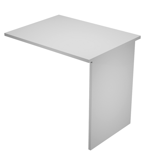 Allungo reversibile dx/sx per scrivanie Easy - 80 x 60 cm - con fianchi pannello - grigio