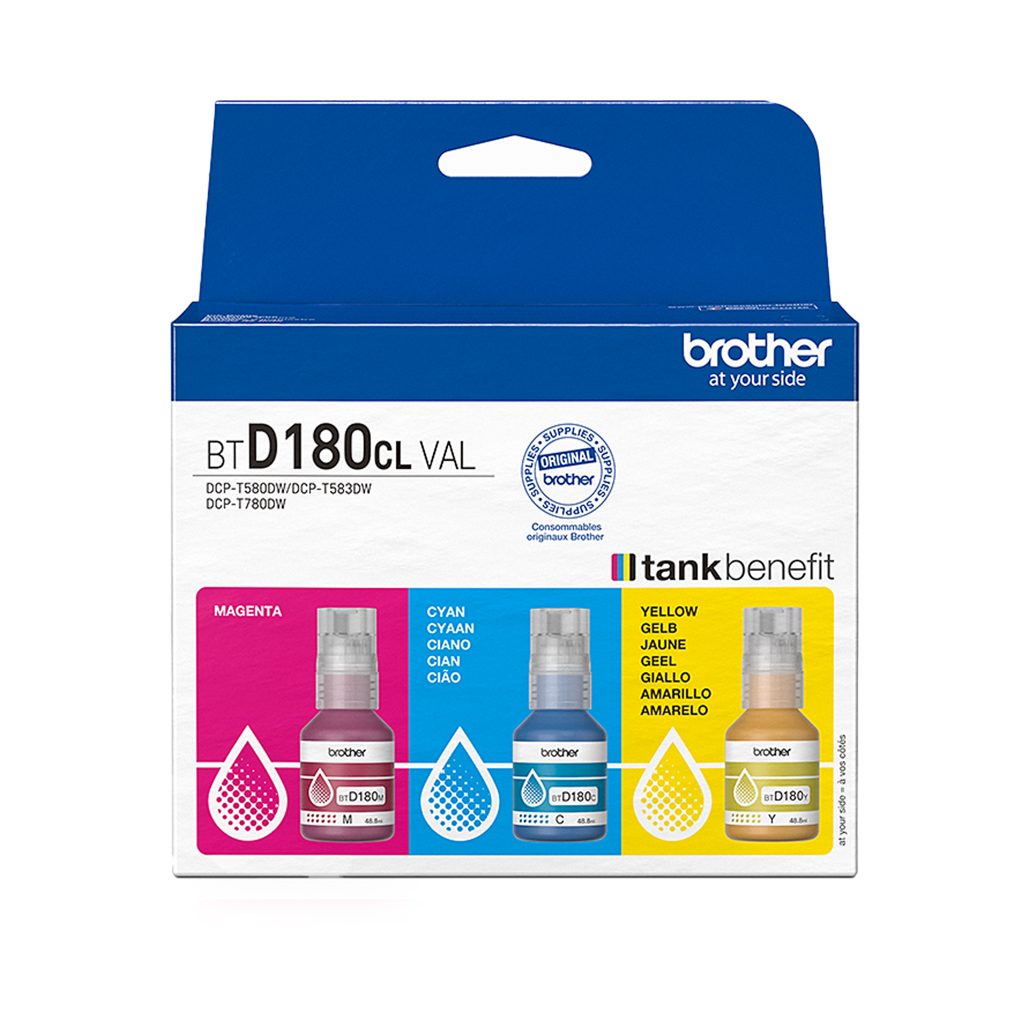Brother - Kit Cartucce - Ciano/Magenta/Giallo - BTD180CLVAL - 5.000 pag