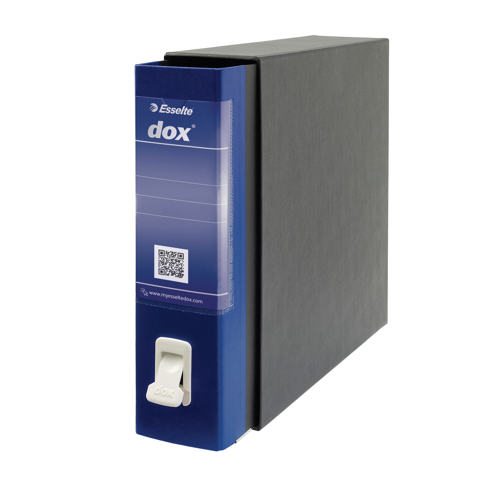 Registratore Dox 2 - dorso 8 cm - protocollo 23 x 34 cm - blu - Esselte Dox
