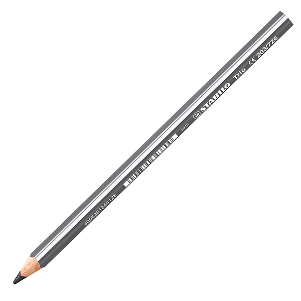 Matita colorata Trio Maxi - mina 3,15 mm - grigio 203/726 - Stabilo