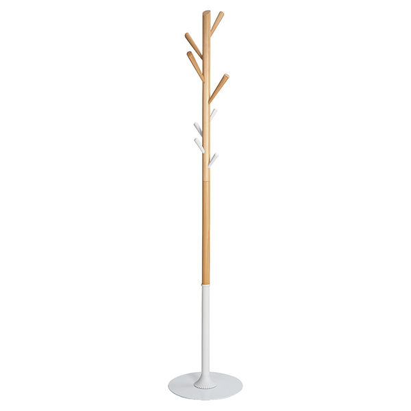 Appendiabiti - Ø35,5 x H175 cm - legno - bianco - Alba