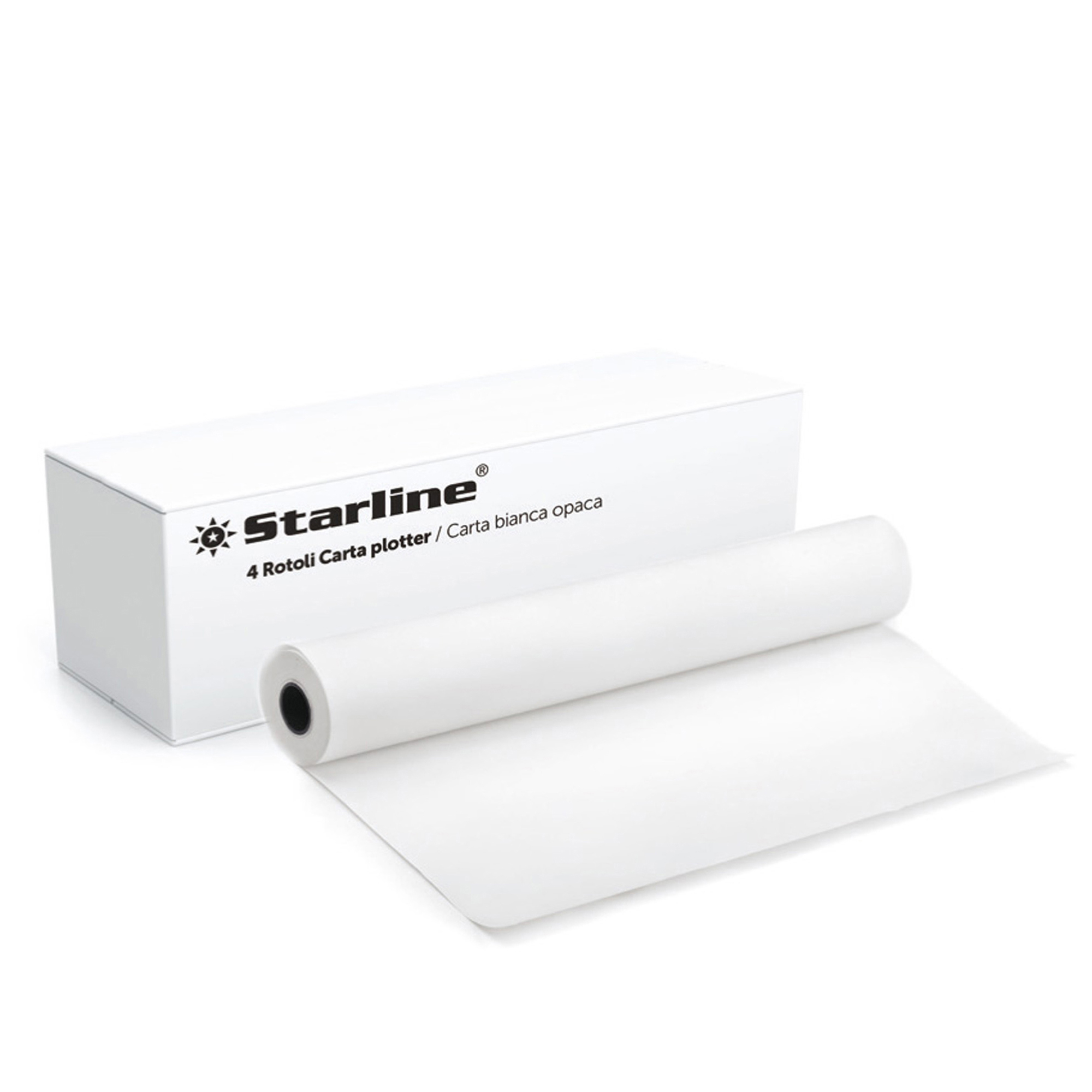 Carta plotter - 610 mm x 50 mt - 80 gr - inkjet - opaca - bianco - Starline