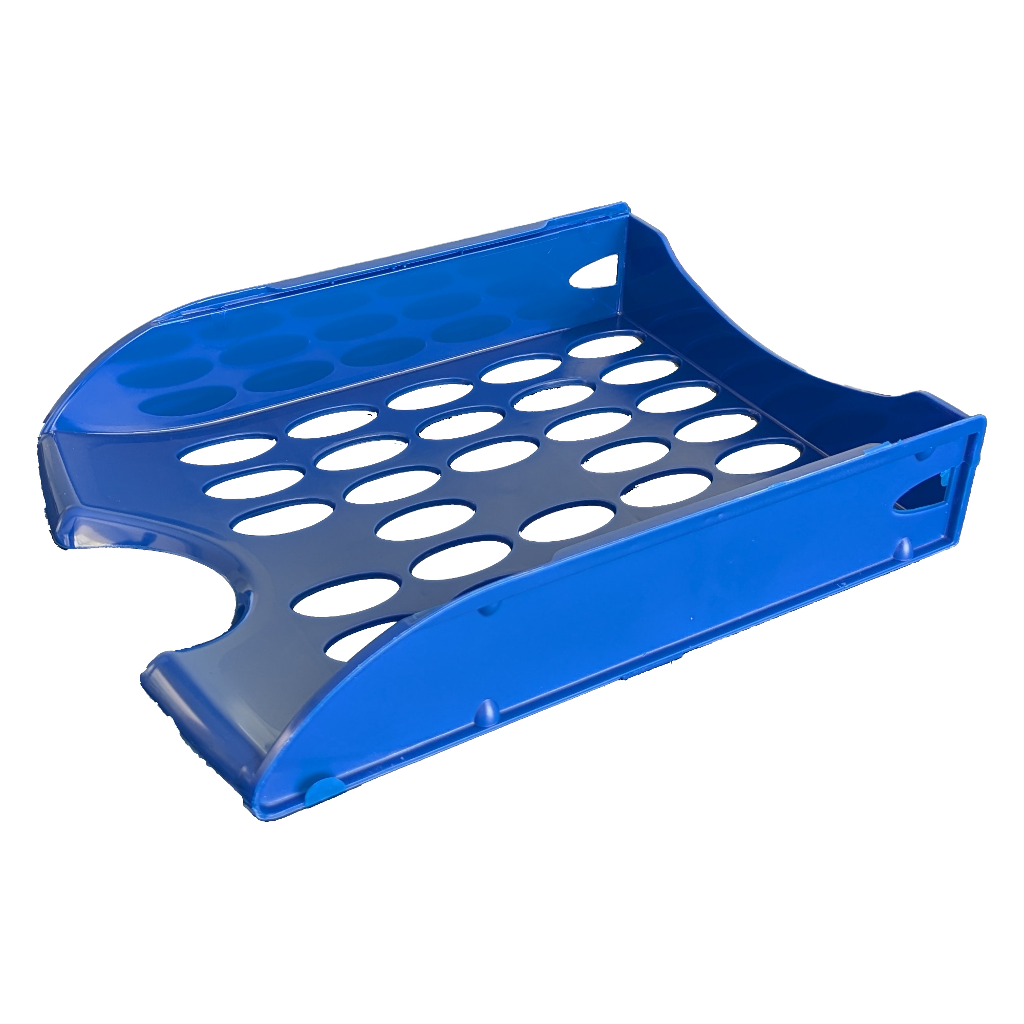 Vaschetta portacorrispondenza forata E040 - 26 x 34,5 x 6,5 cm - blu - Fellowes