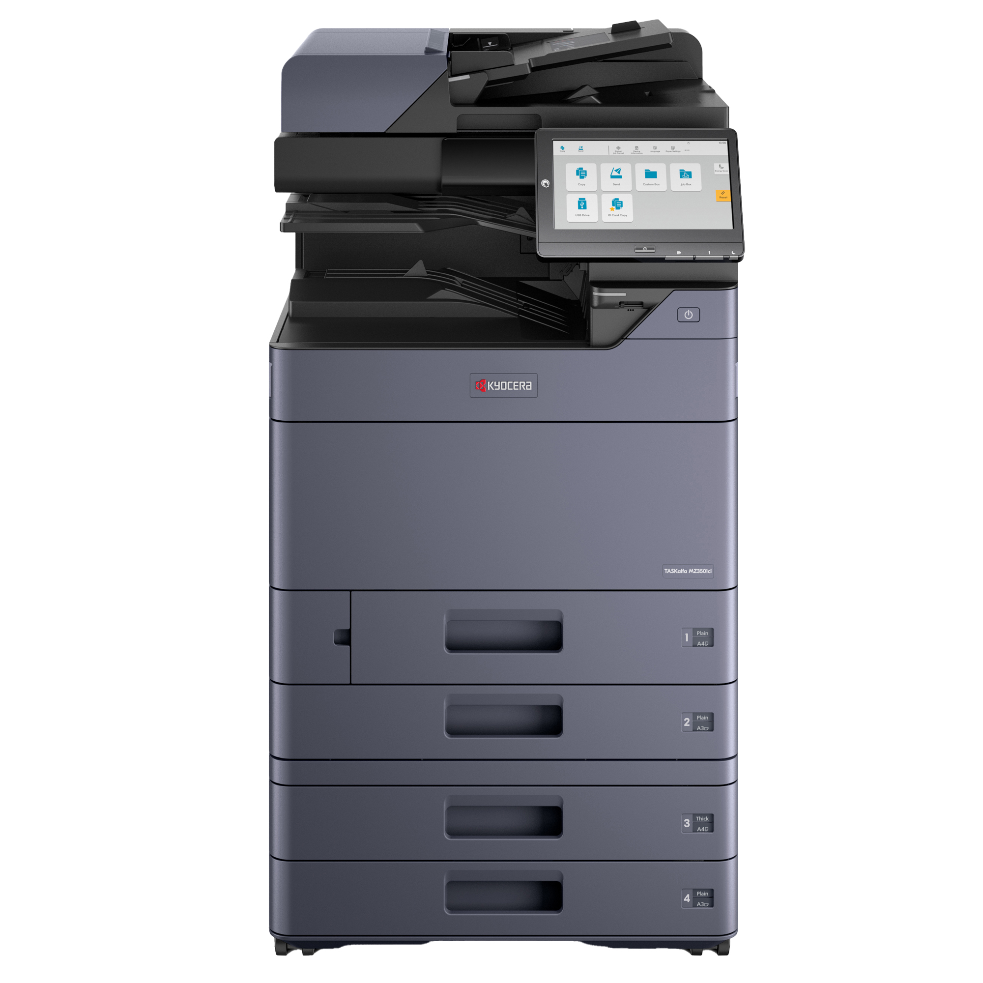 Bundle Kyocera MZ2501ci con Dadf DP-7150, Kit Toner BK/C/M/Y e mobiletto