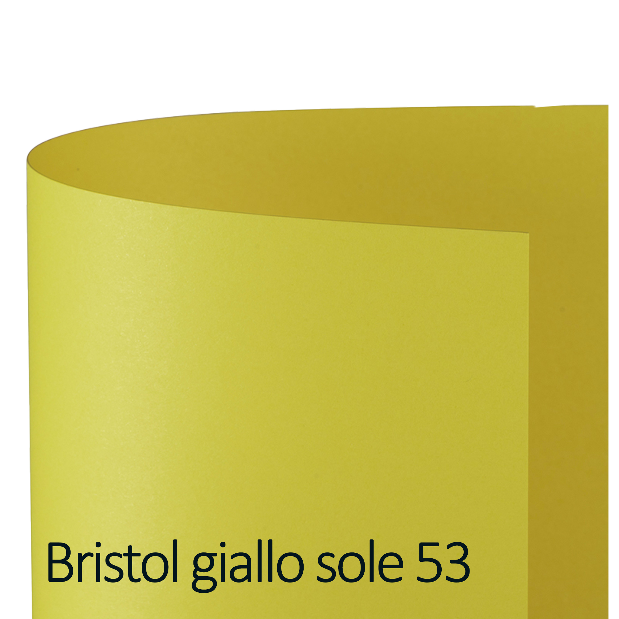 Cartoncino Bristol Color - 70 x 100 cm - 200 gr - giallo sole 53 - Favini - blister 10 fogli