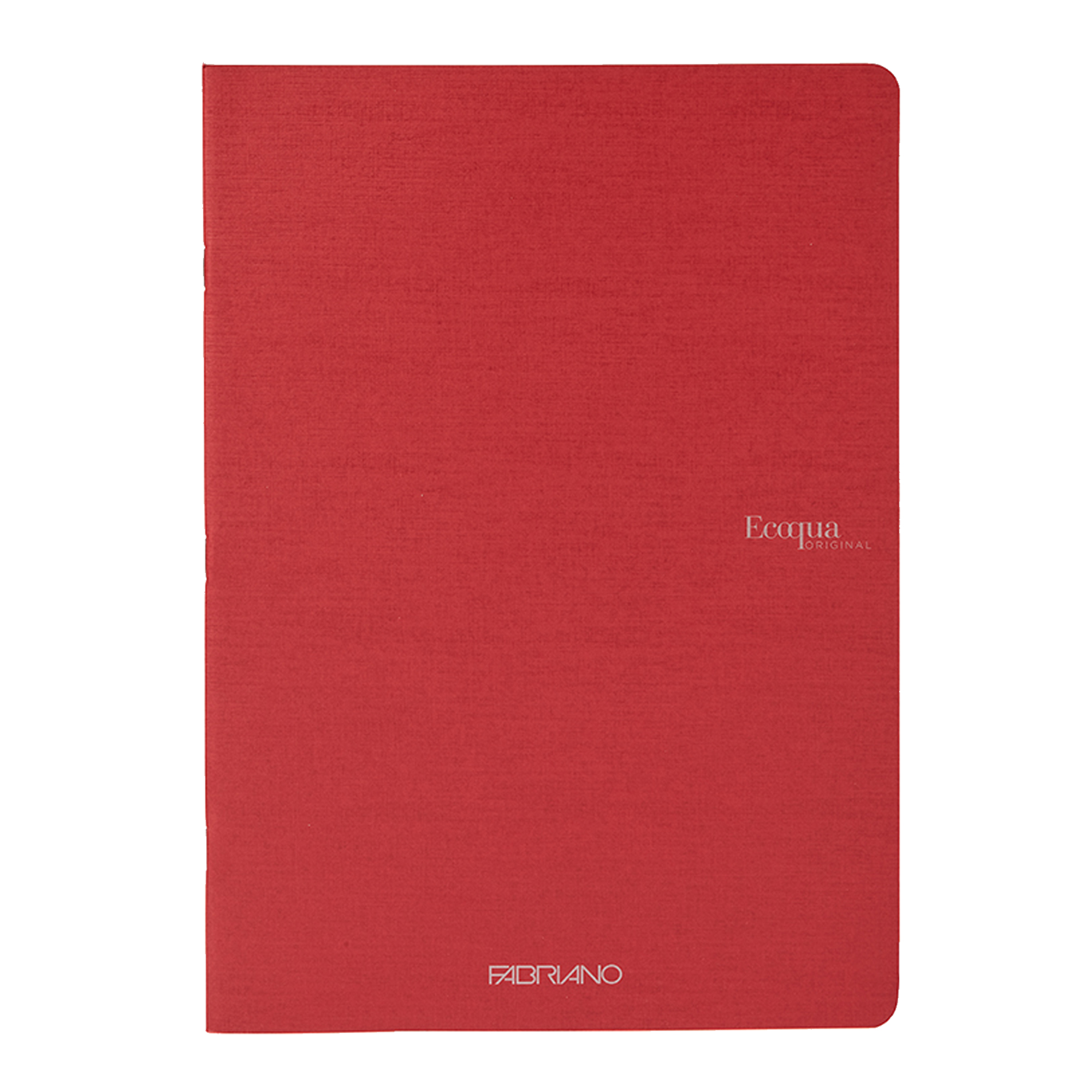 Maxiquaderno Ecoqua original PM - A4  - 1 rigo - 40 fogli - rosso scuro - 90gr - Fabriano
