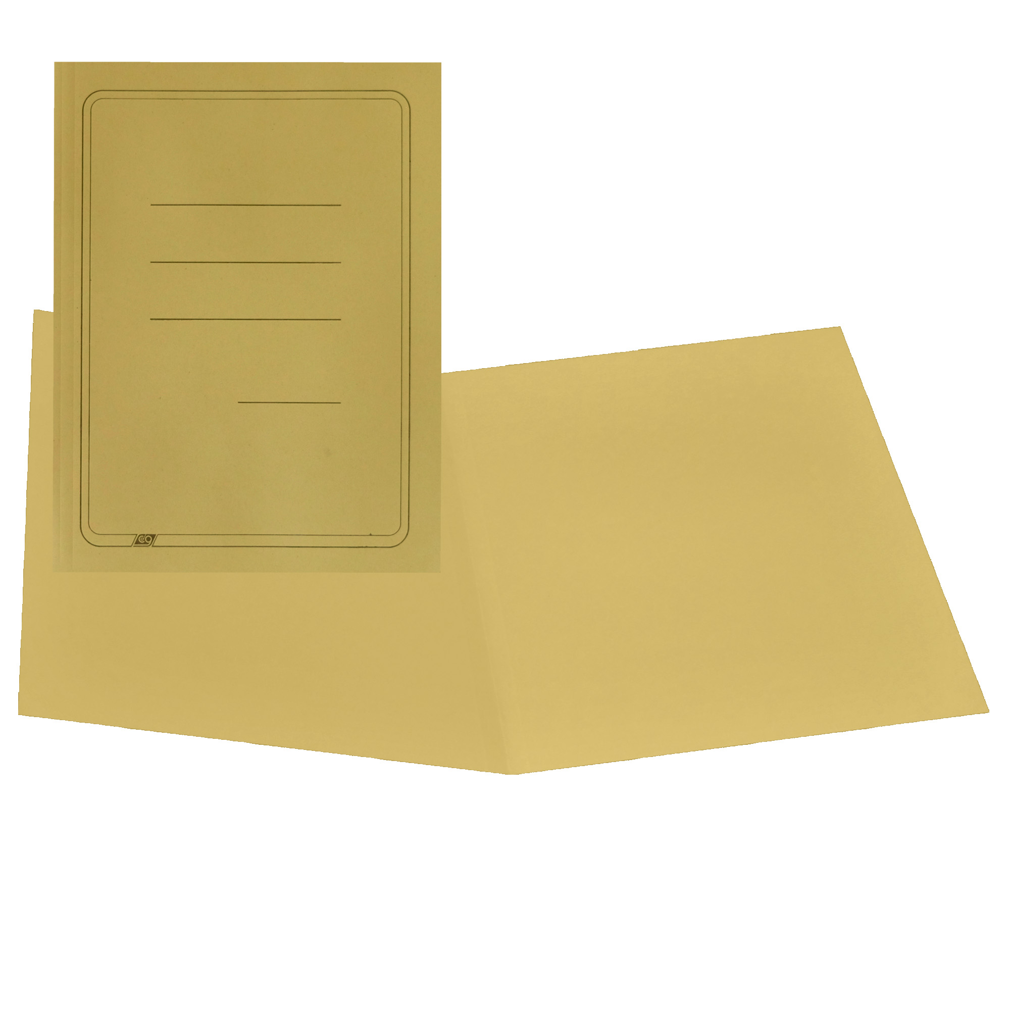 Cartellina semplice con stampa - 145 gr - 25 x 34 cm - giallo - cartoncino manilla - Cartotecnica del Garda - conf. 100 pezzi